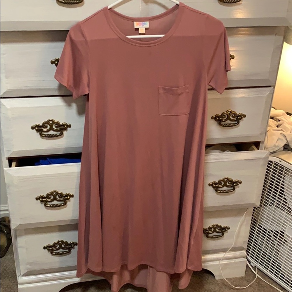 High low blush pink dress